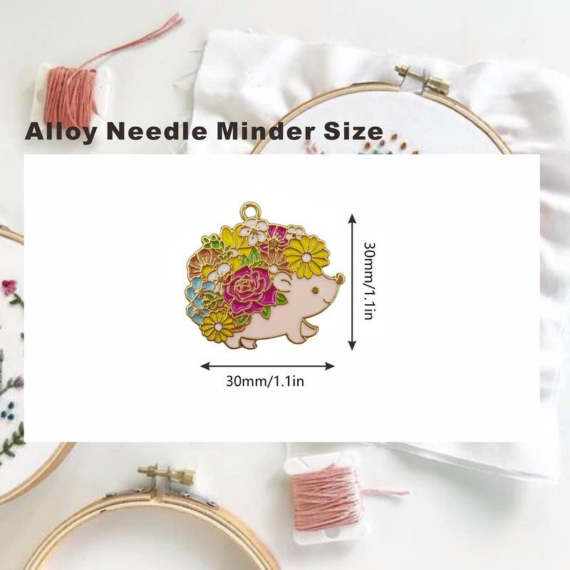 MAGNEECH Flower Hedgehog Needle Minder Set - Magnetic Needle Holder for Cross Stitch, Embroidery Accessories - Funny Needle Minder (2 PCS) - Image 3